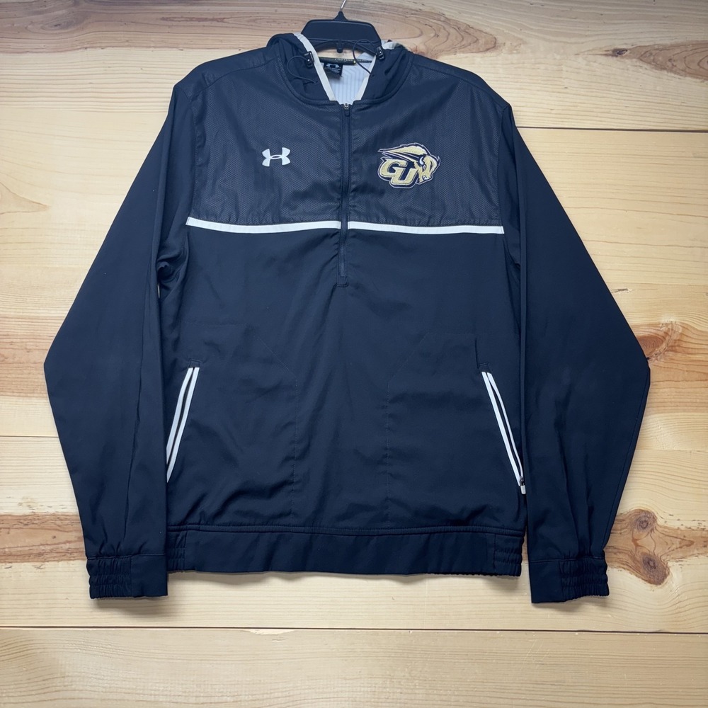 Gannon University Jacket Mens Medium 1/4 Zip Hooded NCAA Basketball Under Armour
